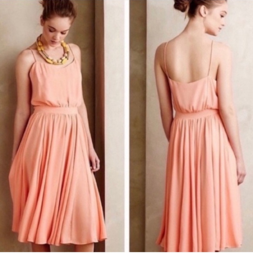 Paper Crown apricot swing dress - size 4